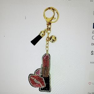 Lip 💋 and Lipstick 💄 Keychain